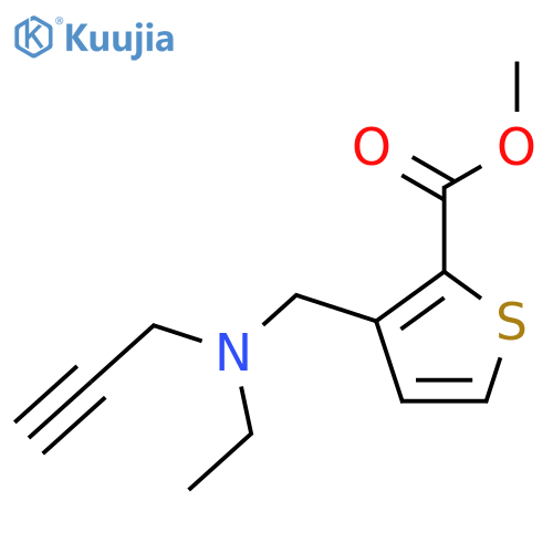 Methyl 3-{[ethyl(prop-2-yn-1-yl)amino]methyl}thiophene-2-carboxylate structure