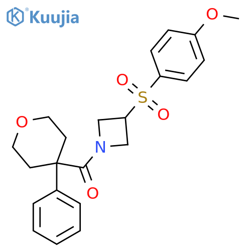 3-(4-methoxybenzenesulfonyl)-1-(4-phenyloxane-4-carbonyl)azetidine structure