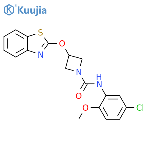 3-(1,3-benzothiazol-2-yloxy)-N-(5-chloro-2-methoxyphenyl)azetidine-1-carboxamide structure