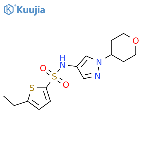 5-ethyl-N-[1-(oxan-4-yl)pyrazol-4-yl]thiophene-2-sulfonamide structure