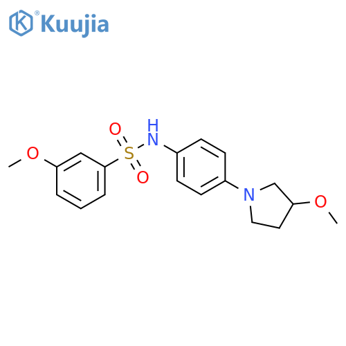 3-methoxy-N-[4-(3-methoxypyrrolidin-1-yl)phenyl]benzene-1-sulfonamide structure
