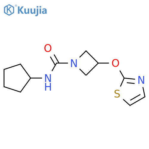 N-cyclopentyl-3-(1,3-thiazol-2-yloxy)azetidine-1-carboxamide structure