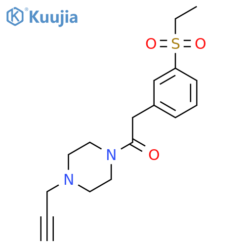 2-[3-(Ethanesulfonyl)phenyl]-1-[4-(prop-2-yn-1-yl)piperazin-1-yl]ethan-1-one structure