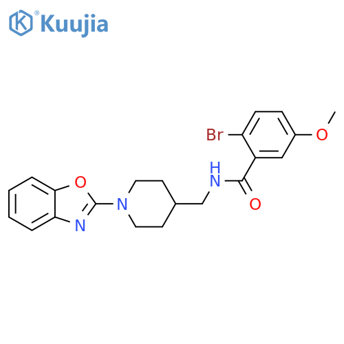N-{[1-(1,3-benzoxazol-2-yl)piperidin-4-yl]methyl}-2-bromo-5-methoxybenzamide structure