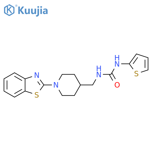 1-{[1-(1,3-benzothiazol-2-yl)piperidin-4-yl]methyl}-3-(thiophen-2-yl)urea structure