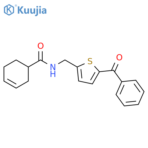 N-[(5-benzoylthiophen-2-yl)methyl]cyclohex-3-ene-1-carboxamide structure