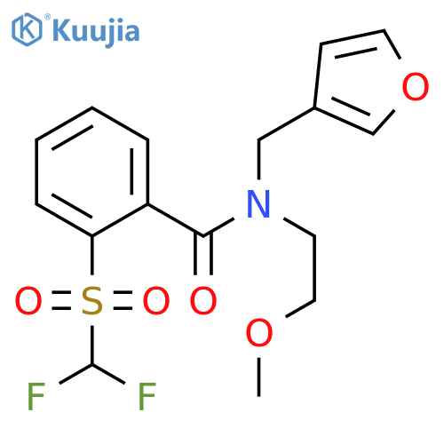 2-difluoromethanesulfonyl-N-[(furan-3-yl)methyl]-N-(2-methoxyethyl)benzamide structure