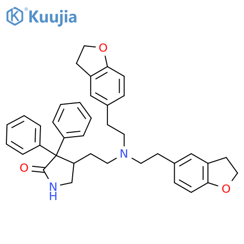 4-2-di-2-(2,3-Dihydrobenzofuran-4-yl)ethylaminoethyl)-3,3-diphenylpyrolidine-2-one structure