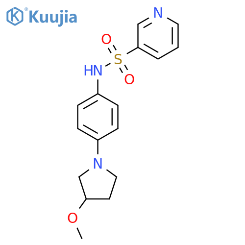 N-4-(3-methoxypyrrolidin-1-yl)phenylpyridine-3-sulfonamide structure
