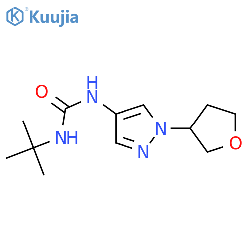 1-tert-butyl-3-[1-(oxolan-3-yl)pyrazol-4-yl]urea structure