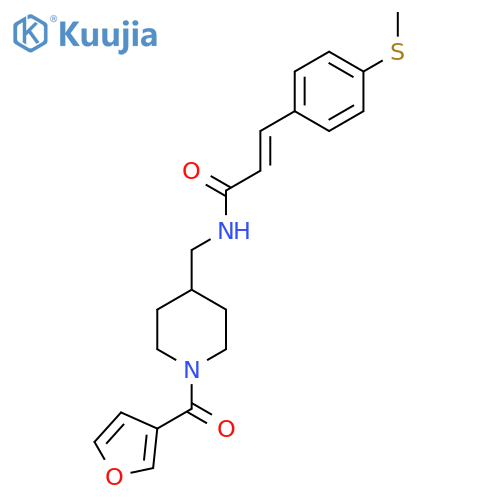 (2E)-N-{[1-(furan-3-carbonyl)piperidin-4-yl]methyl}-3-[4-(methylsulfanyl)phenyl]prop-2-enamide structure