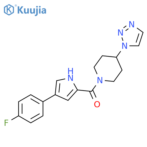 Methanone, [4-(4-fluorophenyl)-1H-pyrrol-2-yl][4-(1H-1,2,3-triazol-1-yl)-1-piperidinyl]- structure