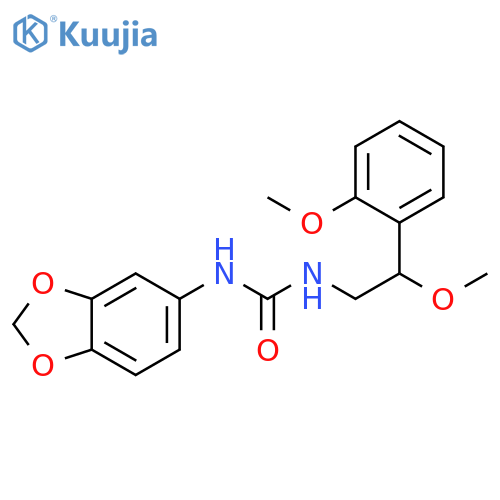 N-1,3-Benzodioxol-5-yl-N′-[2-methoxy-2-(2-methoxyphenyl)ethyl]urea structure