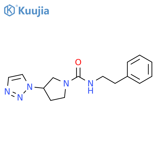 N-(2-Phenylethyl)-3-(1H-1,2,3-triazol-1-yl)-1-pyrrolidinecarboxamide structure