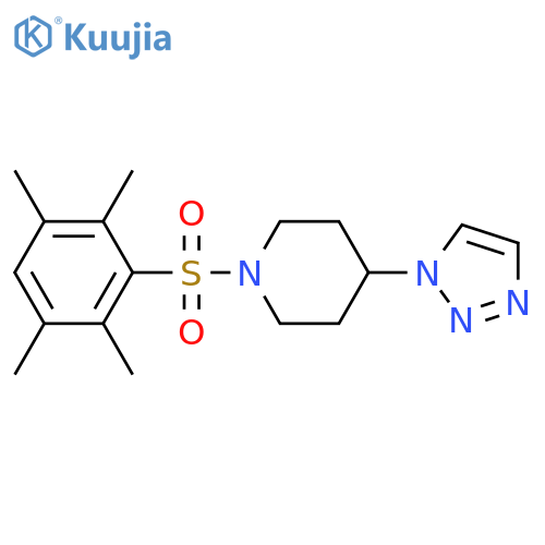 1-[(2,3,5,6-Tetramethylphenyl)sulfonyl]-4-(1H-1,2,3-triazol-1-yl)piperidine structure