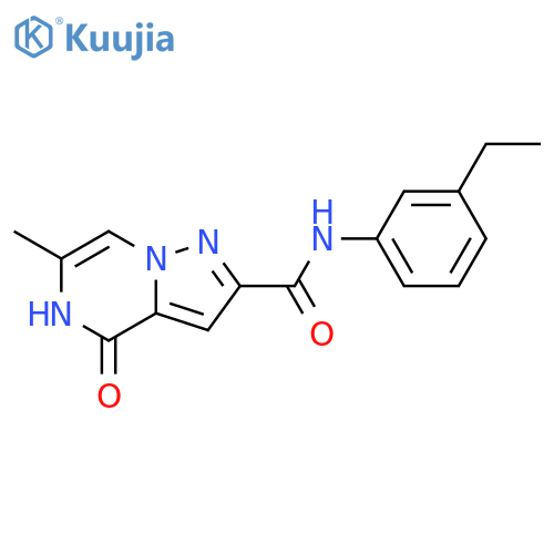 N-(3-ethylphenyl)-6-methyl-4-oxo-4H,5H-pyrazolo[1,5-a]pyrazine-2-carboxamide structure