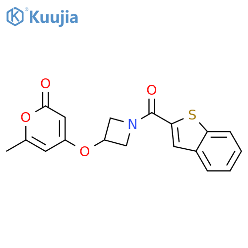 4-[1-(1-benzothiophene-2-carbonyl)azetidin-3-yl]oxy-6-methylpyran-2-one structure