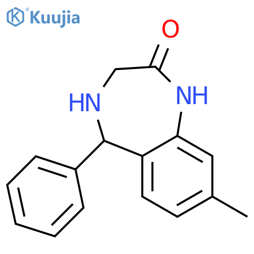 8-methyl-5-phenyl-2,3,4,5-tetrahydro-1H-1,4-benzodiazepin-2-one structure