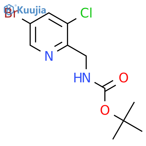 tert-butyl N-[(5-bromo-3-chloropyridin-2-yl)methyl]carbamate structure