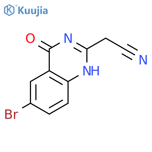2-(6-Bromo-4-oxo-3,4-dihydroquinazolin-2-yl)acetonitrile structure
