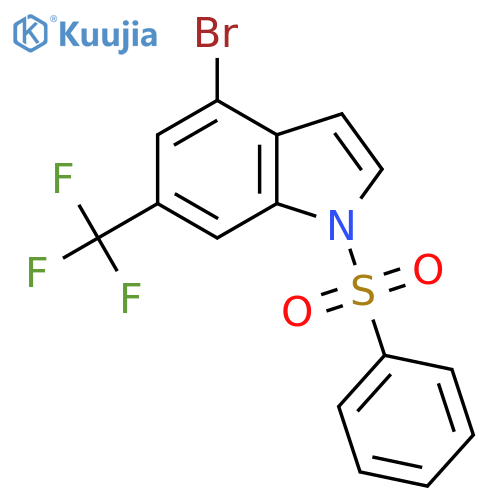 4-Bromo-1-(phenylsulfonyl)-6-(trifluoromethyl)-1H-indole structure