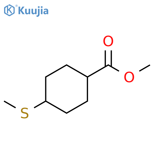 Cyclohexanecarboxylic acid, 4-(methylthio)-, methyl ester structure