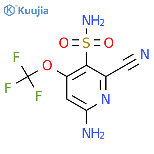 6-Amino-2-cyano-4-(trifluoromethoxy)pyridine-3-sulfonamide structure