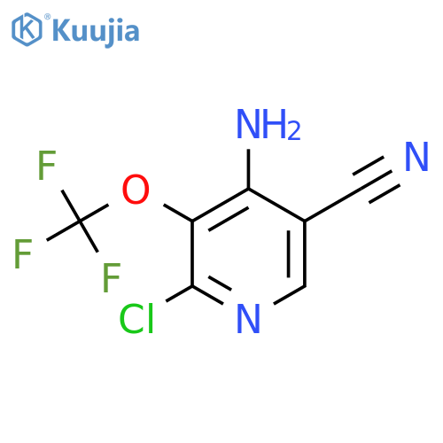 4-Amino-2-chloro-5-cyano-3-(trifluoromethoxy)pyridine structure