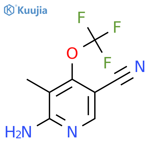 2-Amino-5-cyano-3-methyl-4-(trifluoromethoxy)pyridine structure