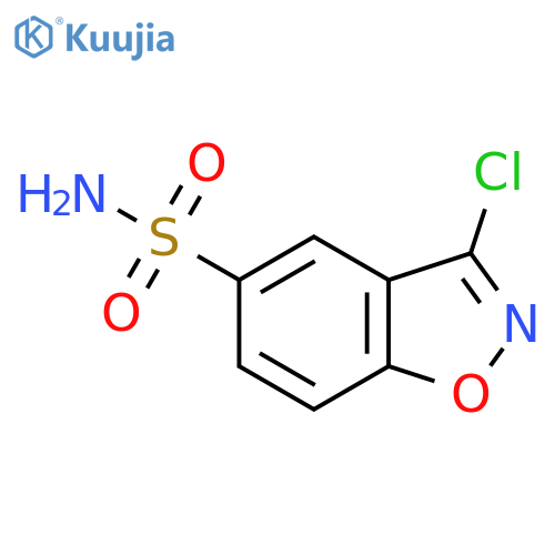 3-chloro-1,2-benzoxazole-5-sulfonamide structure