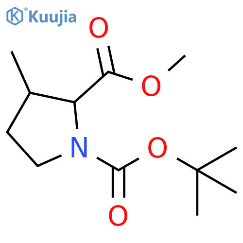 1-Tert-Butyl 2-methyl 3-methylpyrrolidine-1,2-dicarboxylate structure