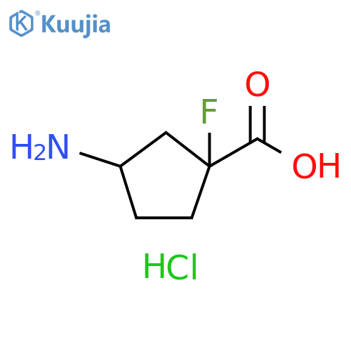 3-amino-1-fluorocyclopentane-1-carboxylic acid hydrochloride, Mixture of isomers structure