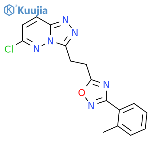 1,2,4-Triazolo[4,3-b]pyridazine, 6-chloro-3-[2-[3-(2-methylphenyl)-1,2,4-oxadiazol-5-yl]ethyl]- structure