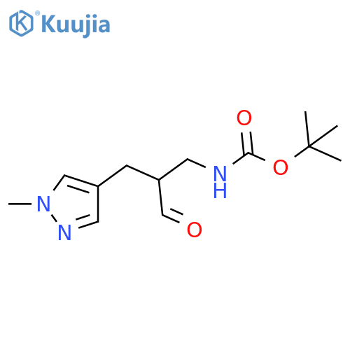 tert-butyl N-{2-[(1-methyl-1H-pyrazol-4-yl)methyl]-3-oxopropyl}carbamate structure