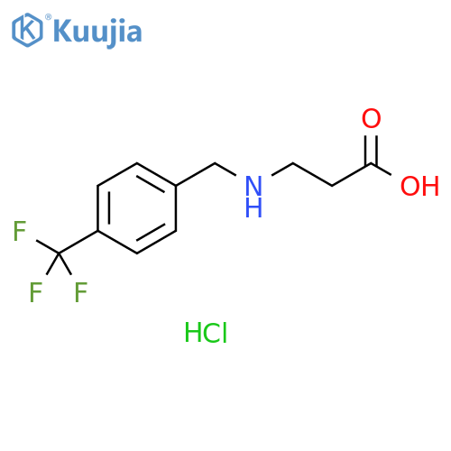 3-({4-(Trifluoromethyl)phenylmethyl}amino)propanoic Acid Hydrochloride structure
