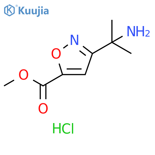 methyl 3-(2-aminopropan-2-yl)-1,2-oxazole-5-carboxylate hydrochloride structure