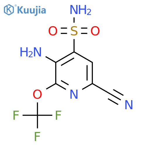 3-Amino-6-cyano-2-(trifluoromethoxy)pyridine-4-sulfonamide structure