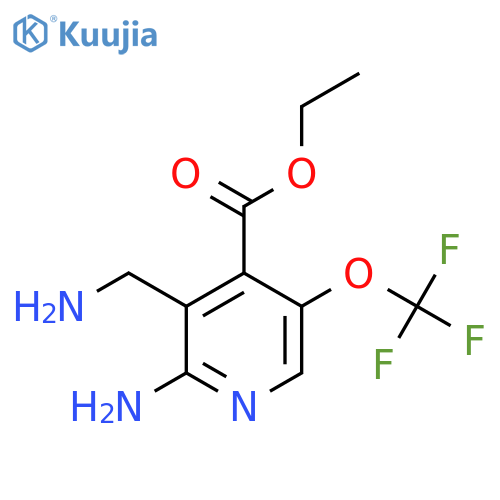 Ethyl 2-amino-3-(aminomethyl)-5-(trifluoromethoxy)pyridine-4-carboxylate structure