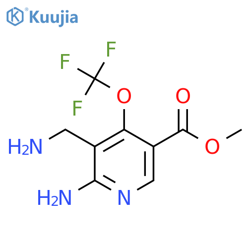 Methyl 2-amino-3-(aminomethyl)-4-(trifluoromethoxy)pyridine-5-carboxylate structure