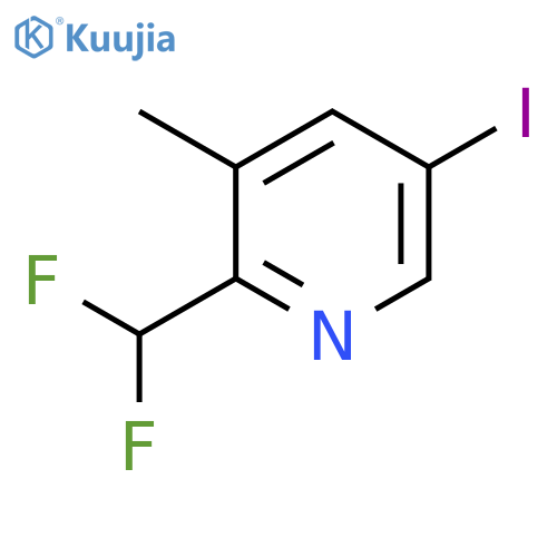 2-(Difluoromethyl)-5-iodo-3-methylpyridine structure