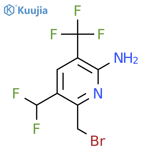 2-Amino-6-(bromomethyl)-5-(difluoromethyl)-3-(trifluoromethyl)pyridine structure