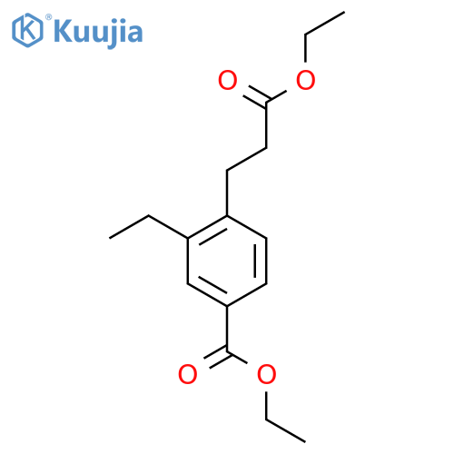 Ethyl 4-(3-ethoxy-3-oxopropyl)-3-ethylbenzoate structure