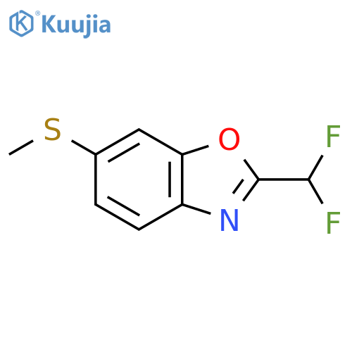 2-(Difluoromethyl)-6-(methylthio)benzo[d]oxazole structure