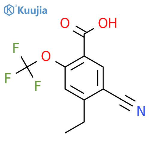 5-Cyano-4-ethyl-2-(trifluoromethoxy)benzoic acid structure