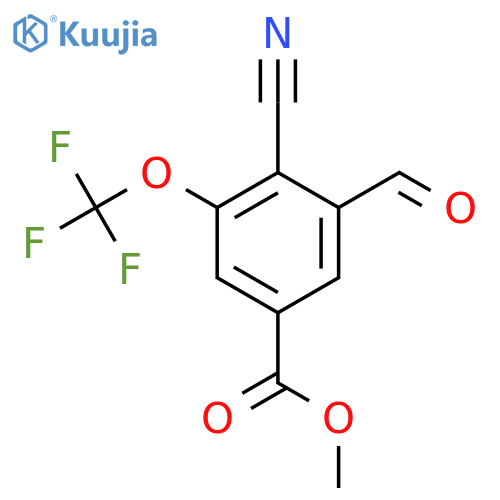Methyl 4-cyano-3-formyl-5-(trifluoromethoxy)benzoate structure