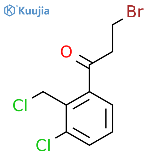 3-Bromo-1-(3-chloro-2-(chloromethyl)phenyl)propan-1-one structure