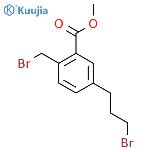 Methyl 2-(bromomethyl)-5-(3-bromopropyl)benzoate structure