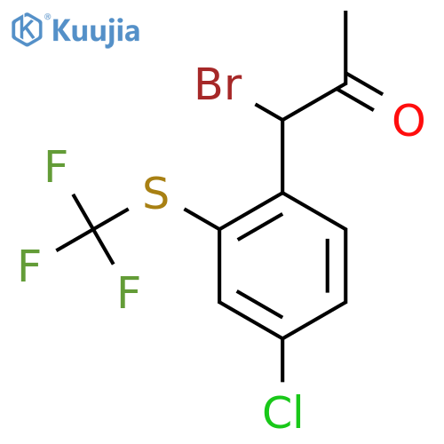 1-Bromo-1-(4-chloro-2-(trifluoromethylthio)phenyl)propan-2-one structure