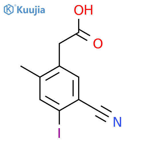 5-Cyano-4-iodo-2-methylphenylacetic acid structure