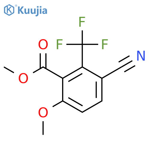 Methyl 3-cyano-6-methoxy-2-(trifluoromethyl)benzoate structure